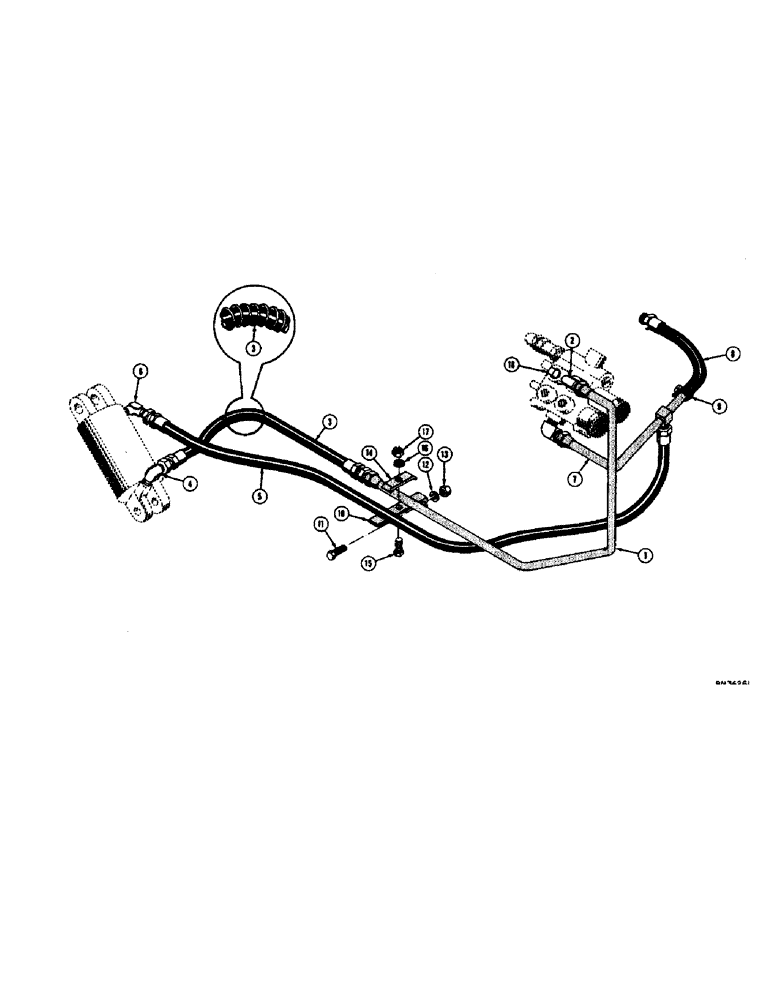 Схема запчастей Case 310D - (126) - THREE POINT HITCH HYDRAULICS, (WITH DRAWBAR TRACTOR OR PULL BEHIND HYDRAULICS) (07) - HYDRAULIC SYSTEM