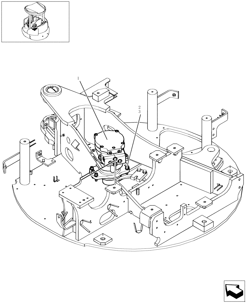 Схема запчастей Case CX36B - (074-01[1-01]) - SWING HYDRAULIC MOTOR (35) - HYDRAULIC SYSTEMS