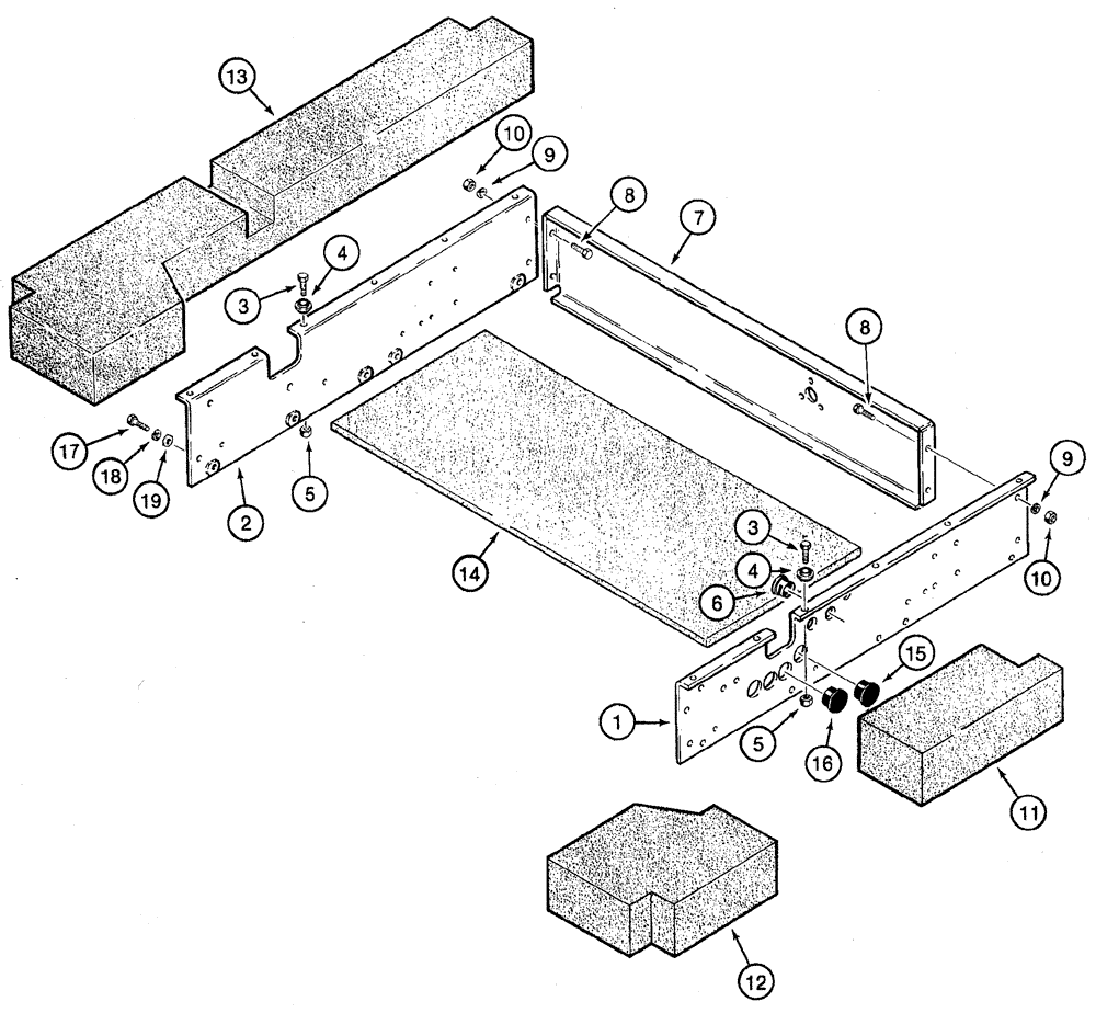 Схема запчастей Case 750H - (09-30) - CAB INSULATION AND MOUNTING BRACKETS (09) - CHASSIS