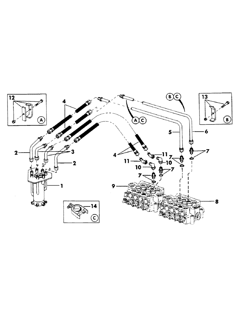 Схема запчастей Case 40YC - (120) - UPPER TRACK MOTOR DRIVE HYDRAULICS (07) - HYDRAULIC SYSTEM