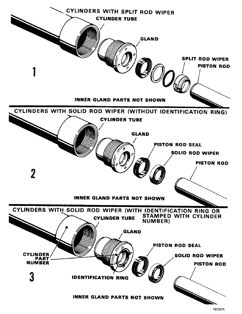 Схема запчастей Case 350 - (226) - CYLINDER IDENTIFICATION (07) - HYDRAULIC SYSTEM