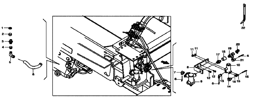 Схема запчастей Case 330B - (49A03001134[001]) - PNEUMATIC SYSTEM, FRONT FRAME - OPTION (P.I.N. HHD0330BN7PG57000 AND AFTER) (84293580) (09) - Implement / Hydraulics / Frame / Brakes