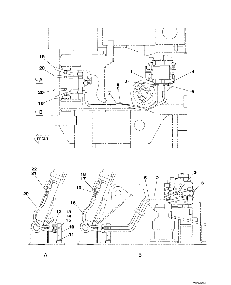 Схема запчастей Case CX130 - (08-024) - HYDRAULICS - BOOM (08) - HYDRAULICS