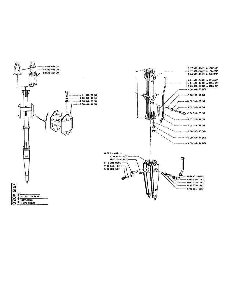 Схема запчастей Case 160CL - (319) - LONG-MOUNT (14) - DIPPERSTICKS