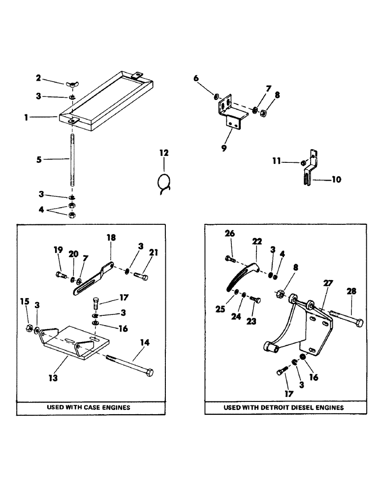 Схема запчастей Case 50 - (139) - ELECTRICAL MOUNTING BRACKETS AND HARDWARE (55) - ELECTRICAL SYSTEMS