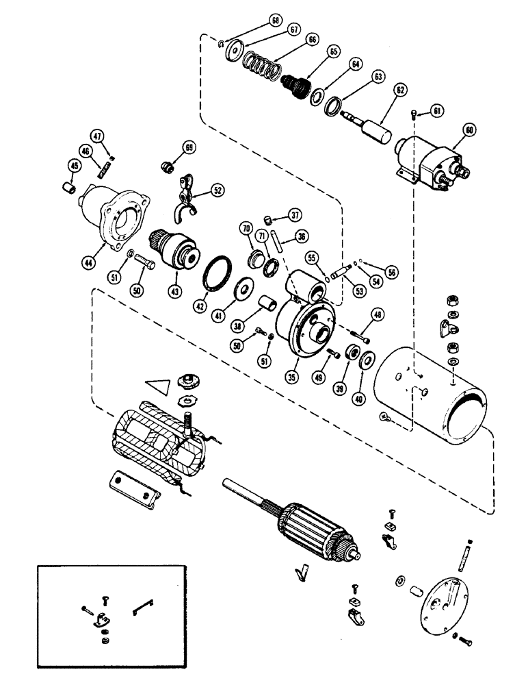 Схема запчастей Case 880B - (044) - R26136 STARTER (06) - ELECTRICAL SYSTEMS