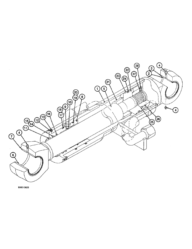 Схема запчастей Case 9010 - (8-80) - BOOM CYLINDERS (08) - HYDRAULICS