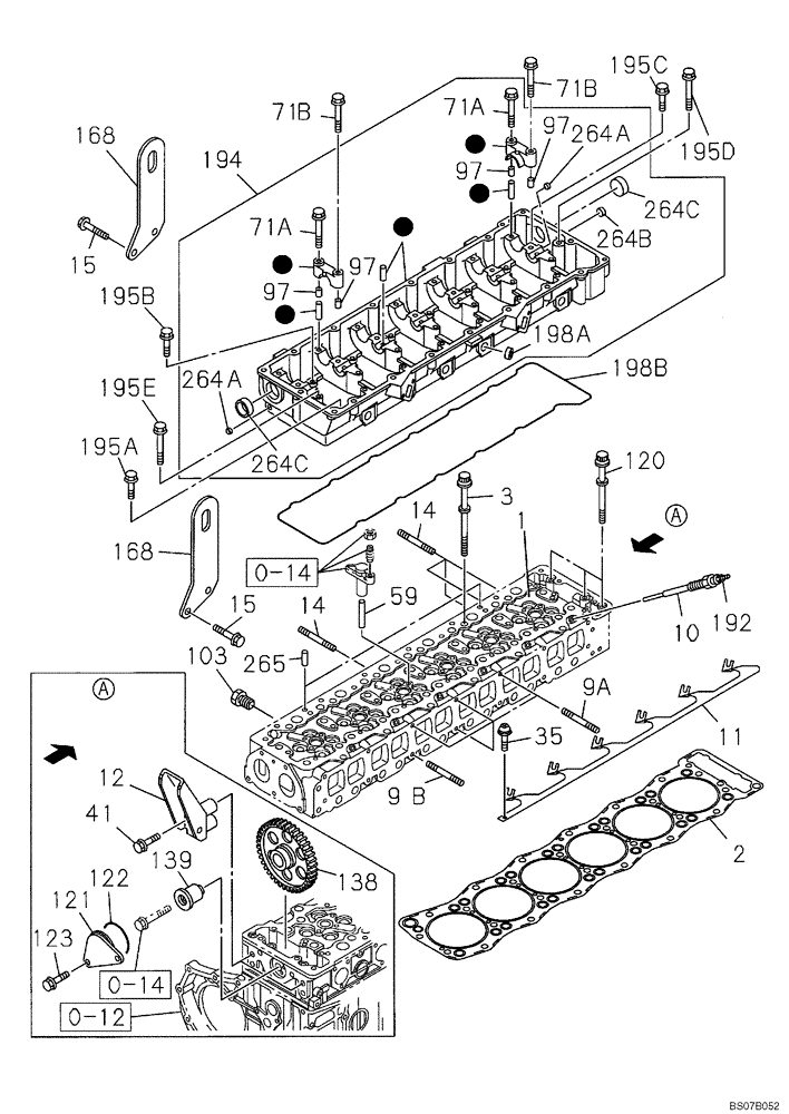 Схема запчастей Case CX460 - (02-11) - CYLINDER HEAD (02) - ENGINE