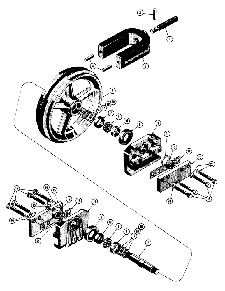 Схема запчастей Case 800 - (168) - TRACK INSTALLATION, FRONT IDLERS (04) - UNDERCARRIAGE