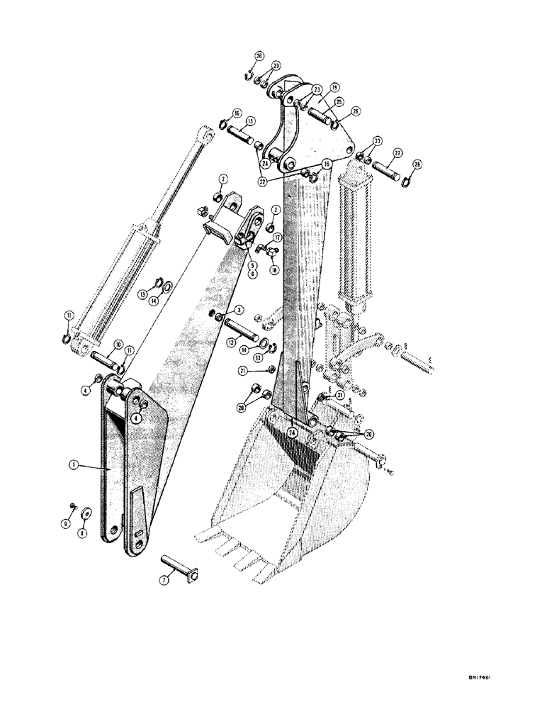 Схема запчастей Case 420 - (204) - BACKHOE BOOM AND DIPPER ARM REPLACEMENT KITS, (FOR FIELD INSTALLATION) (09) - BOOMS