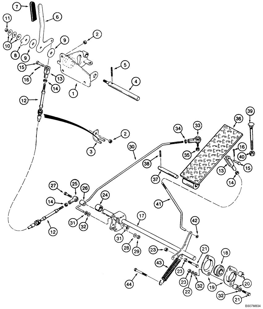 Схема запчастей Case 550E - (3-02) - THROTTLE CONTROLS (03) - FUEL SYSTEM