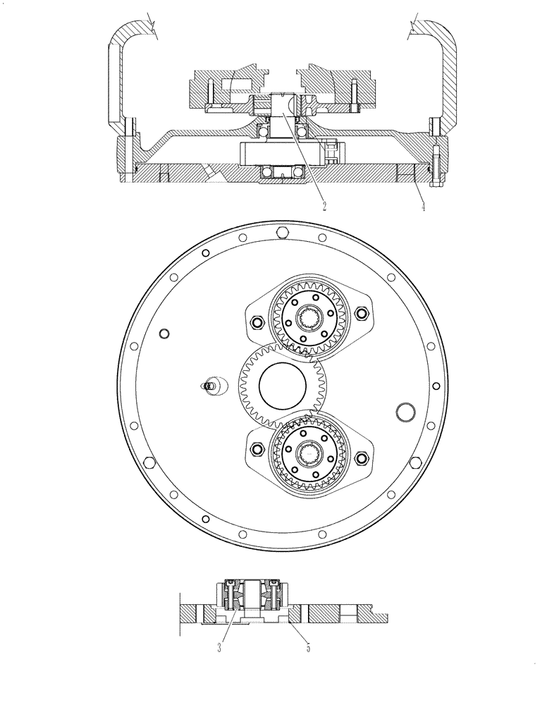 Схема запчастей Case 450 - (06-35[1]) - MULTIPLE PUMP DRIVE (06) - POWER TRAIN