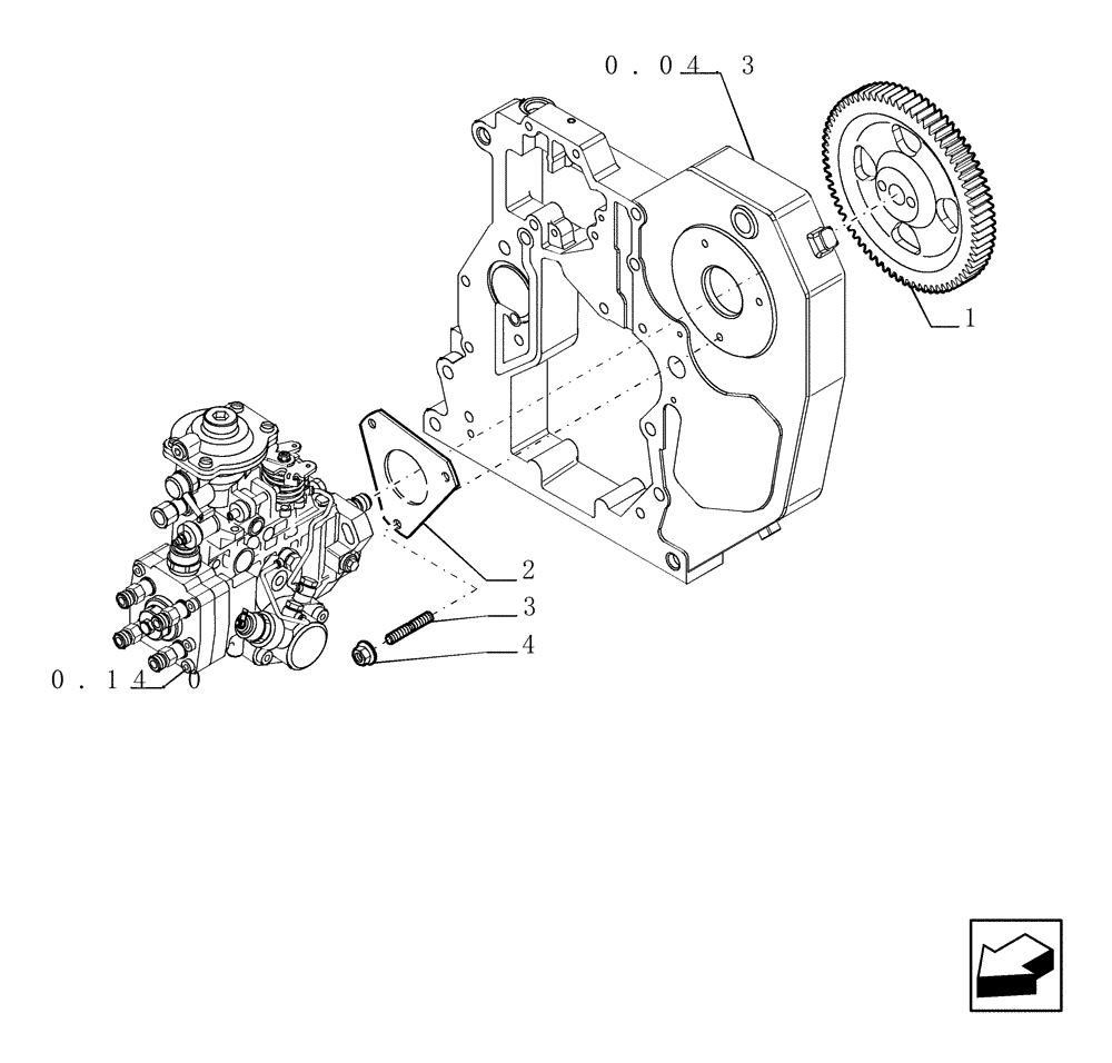 Схема запчастей Case TX842 - (0.14.2[01]) - INJECTION PUMP - CONTROL (10) - ENGINE