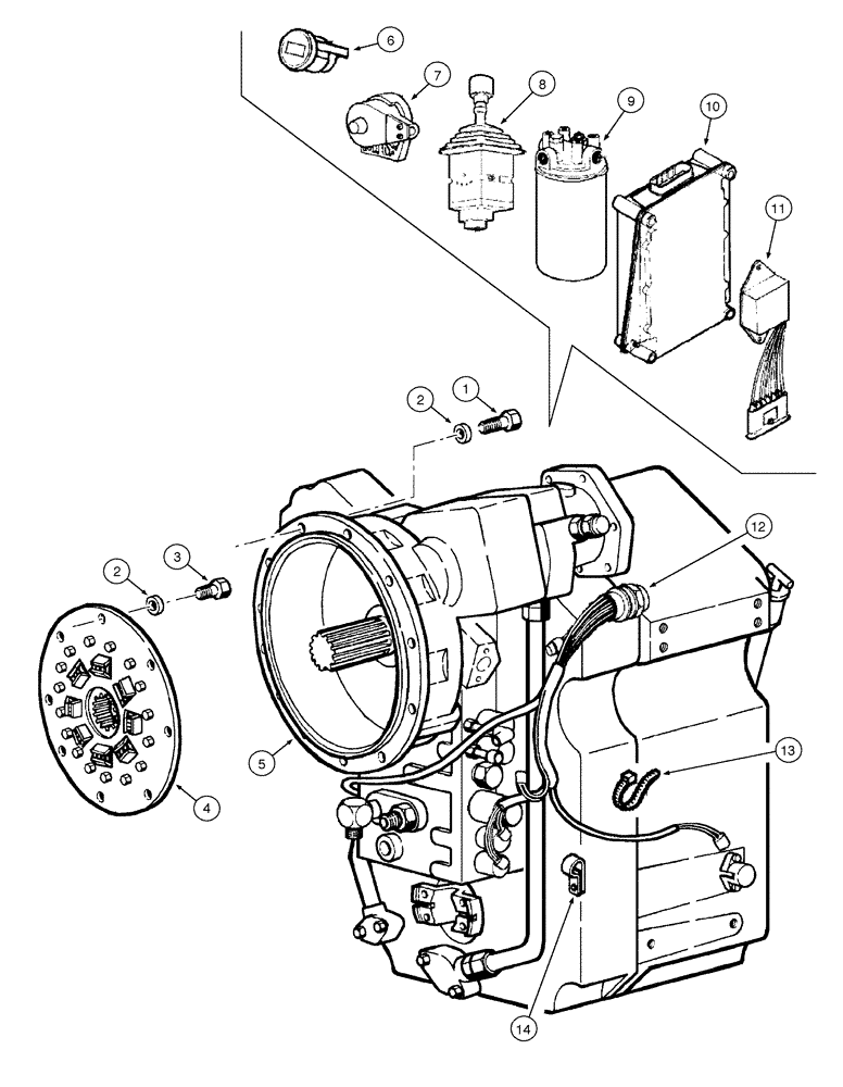 Схема запчастей Case 885 AWD - (06-02[01]) - TRANSMISSION AND COUPLING (06) - POWER TRAIN