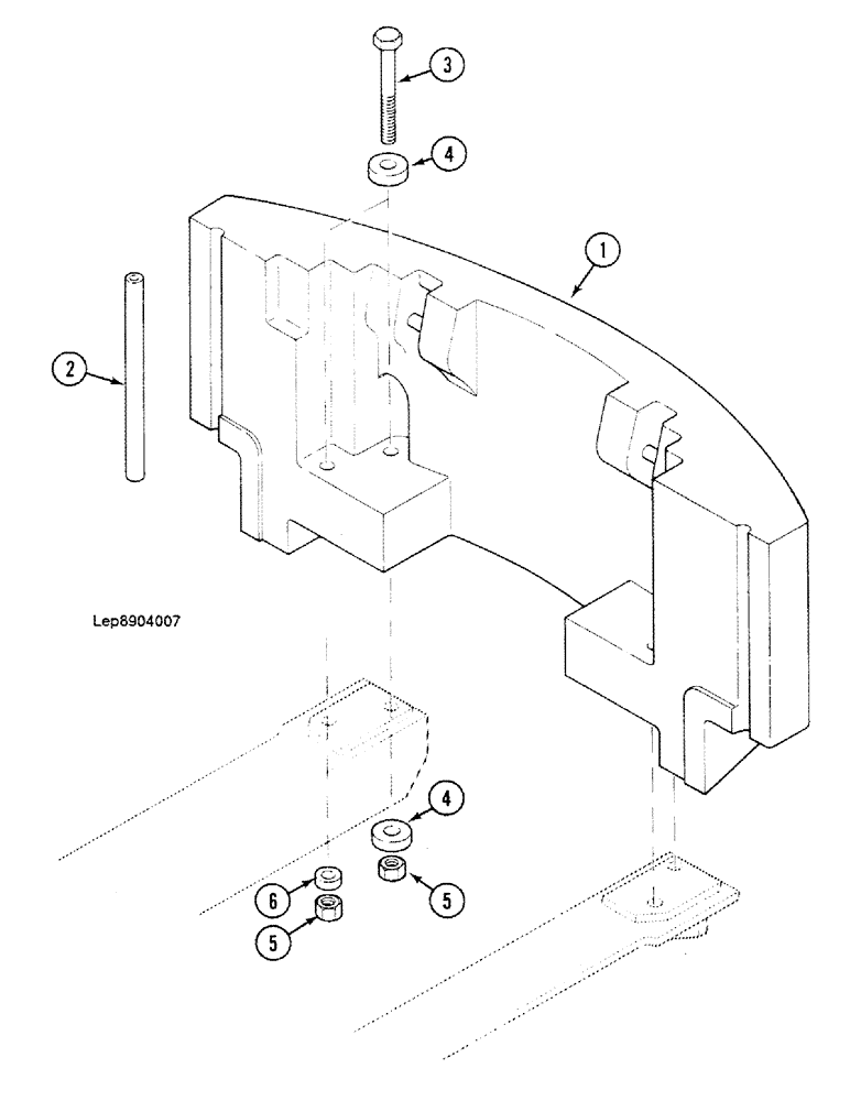 Схема запчастей Case 688C - (9A-6) - COUNTERWEIGHT (05.1) - UPPERSTRUCTURE CHASSIS/ATTACHMENTS