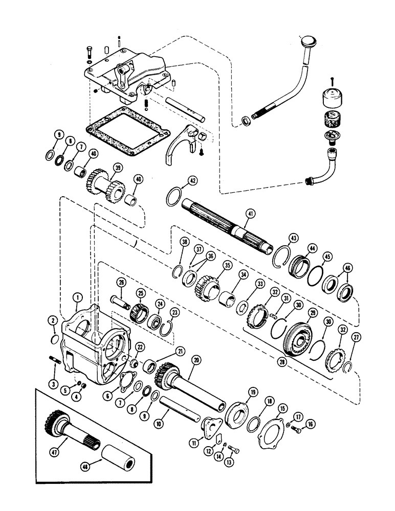 Схема запчастей Case 430CK - (070) - SHUTTLE TRANSMISSION 