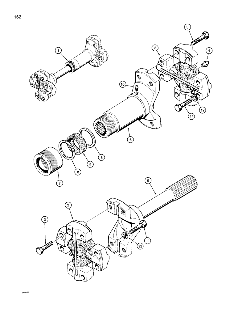 Схема запчастей Case 680H - (162) - L101466 DRIVE SHAFT (06) - POWER TRAIN