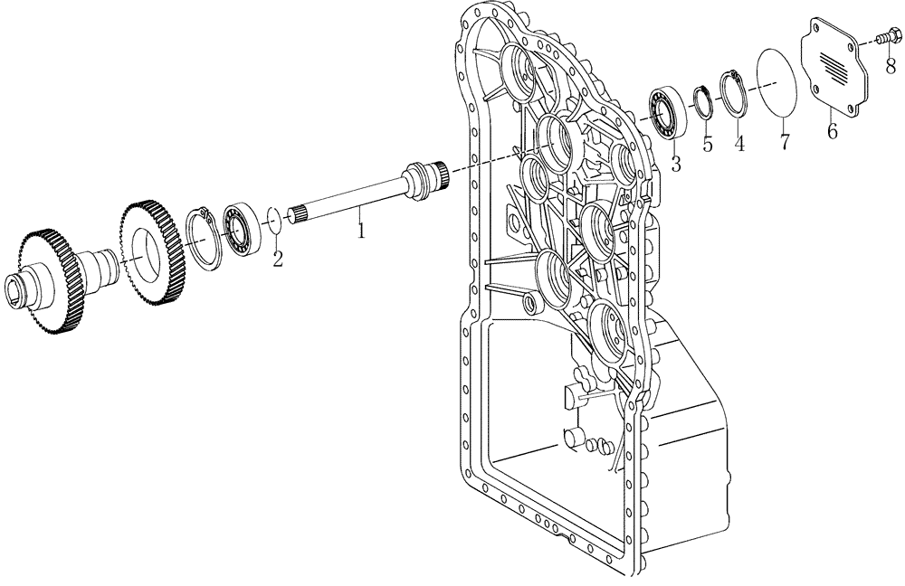 Схема запчастей Case 325 - (1.211/1[17]) - TRANSMISSION - COMPONENTS (03) - Converter / Transmission