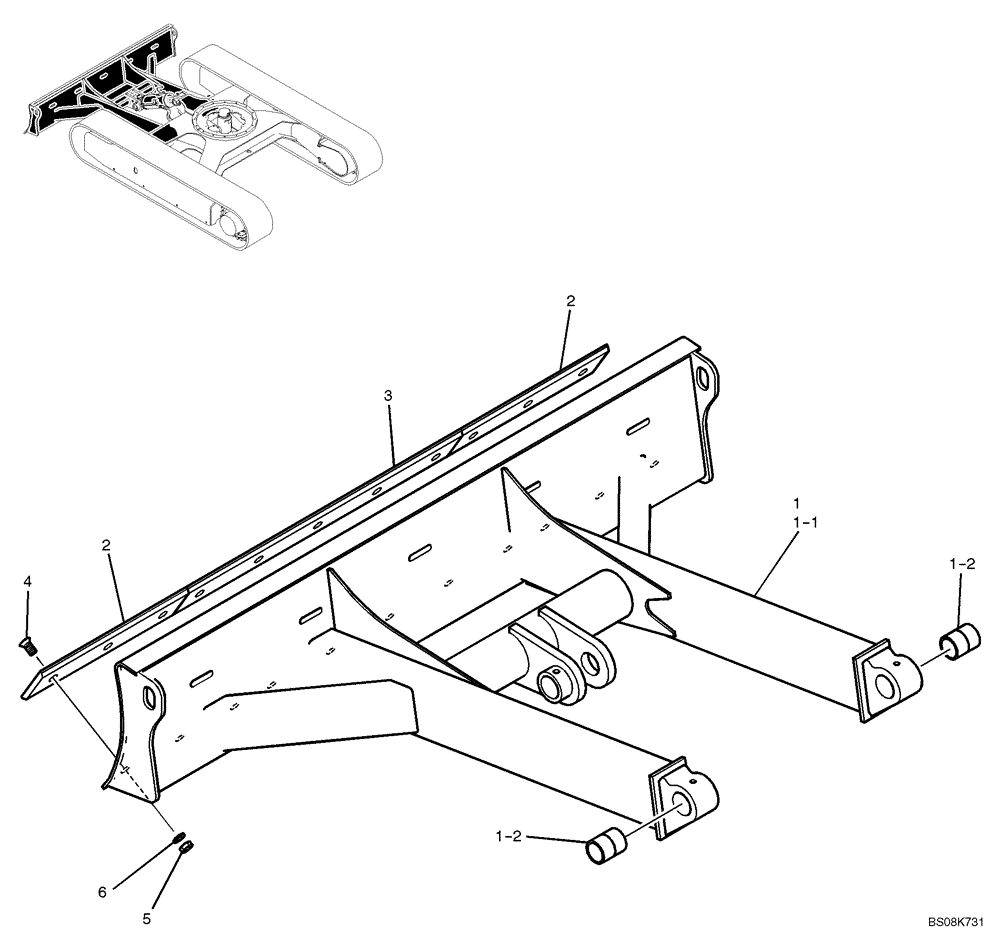 Схема запчастей Case CX27B BTW - (05-007) - DOZER ASSY (PV51B00062F1) (86) - DOZER