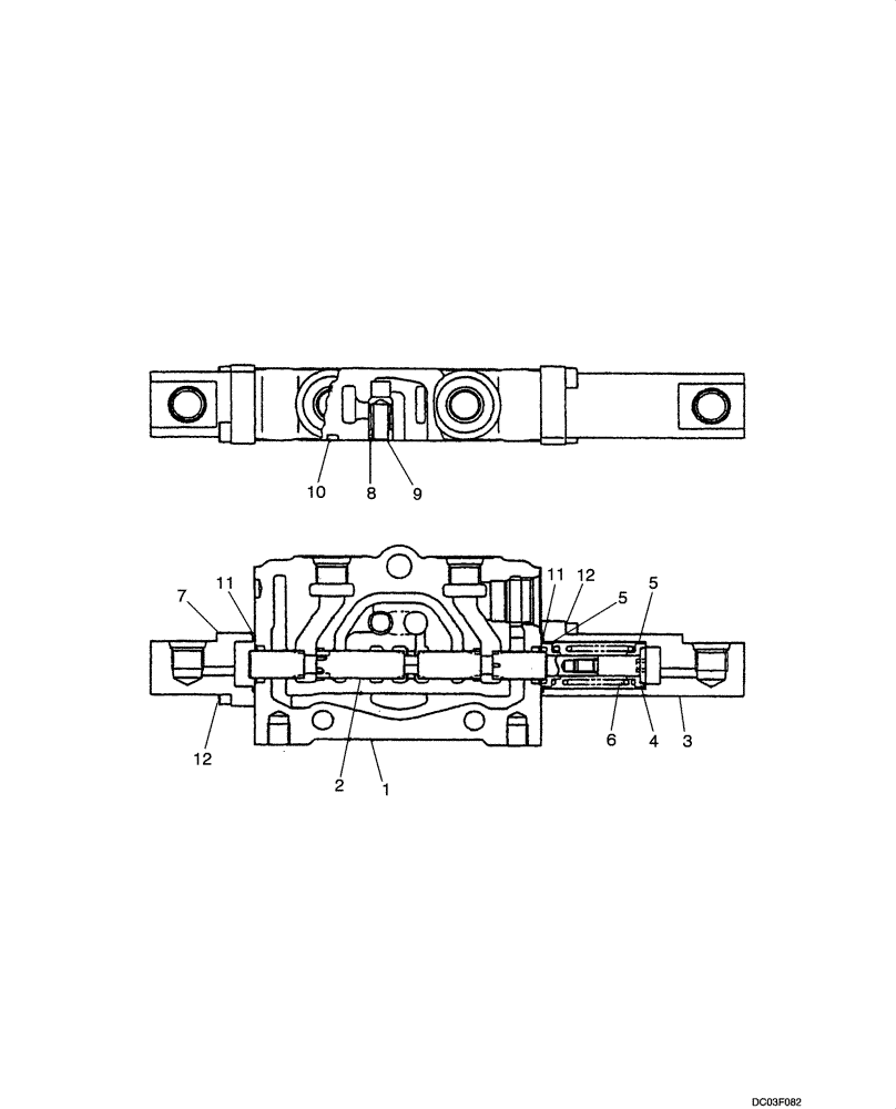 Схема запчастей Case CX14 - (08-23[00]) - VALVE ASSY - BUCKET (08) - HYDRAULICS