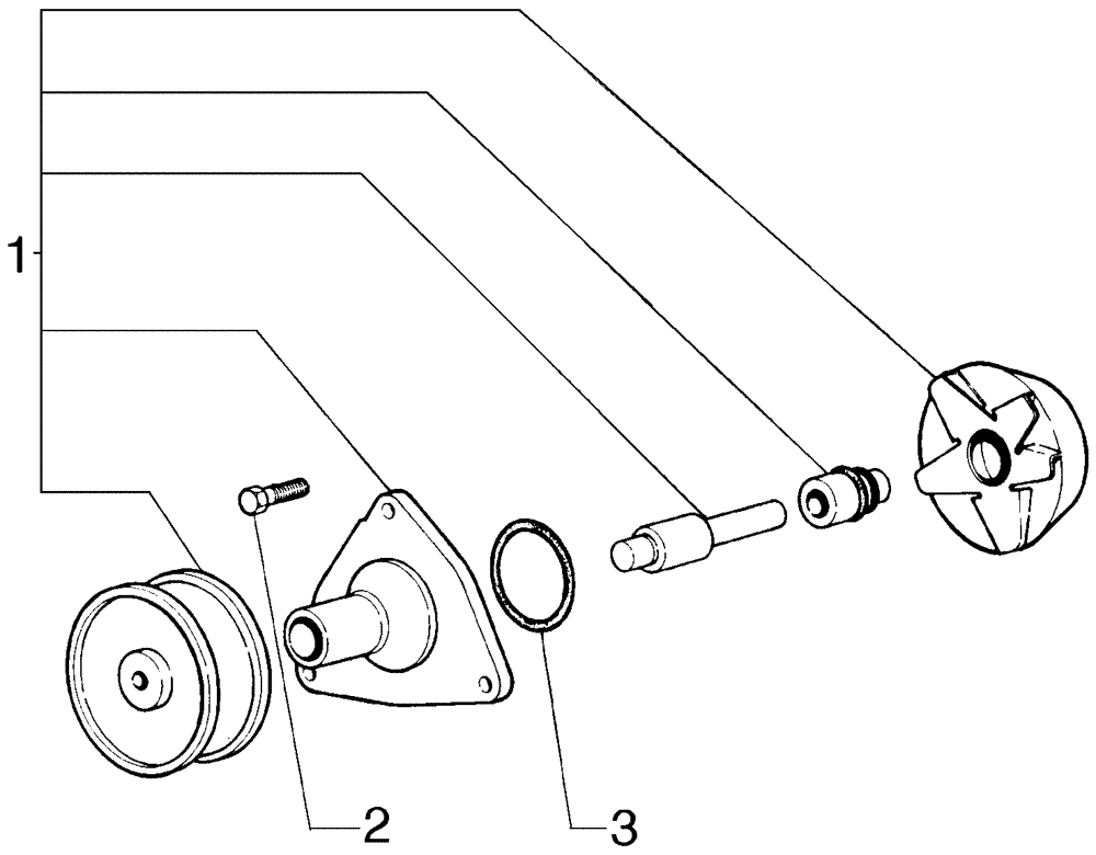 Схема запчастей Case 885 - (02-20[02]) - WATER PUMP (02) - ENGINE