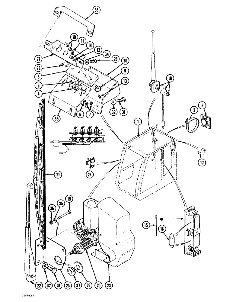 Схема запчастей Case 688BCK - (4-02) - ELECTRICAL ACCESSORIES - CAB, 688B CK (120301-) (06) - ELECTRICAL SYSTEMS