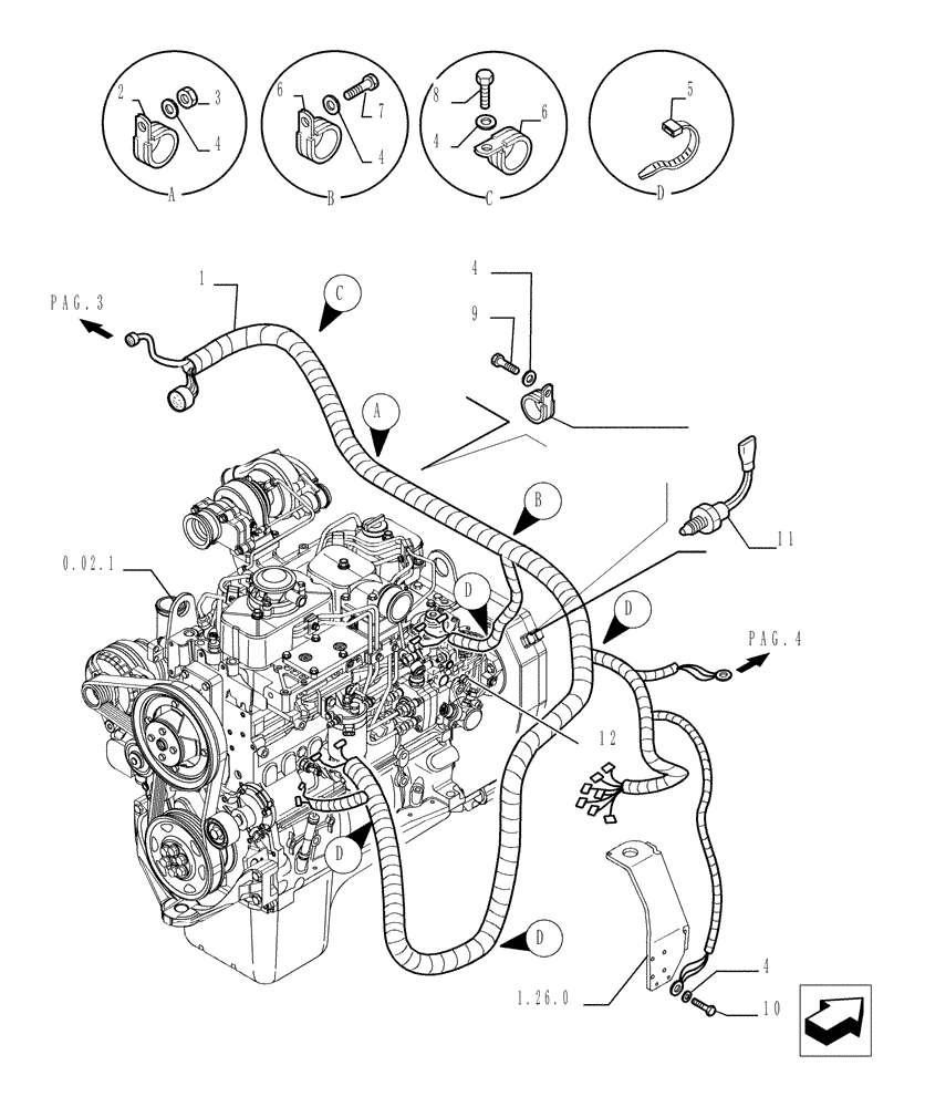 Схема запчастей Case TX1055 - (1.75.2[02]) - ELECTRIC COMPONENTS (55) - ELECTRICAL SYSTEMS