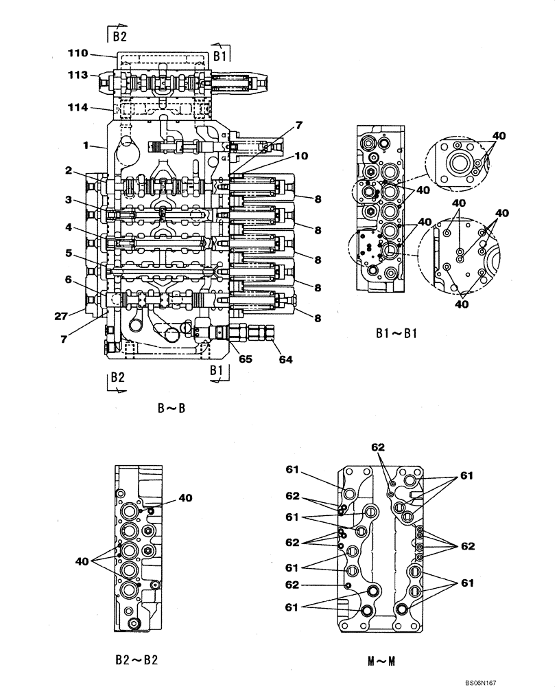 Схема запчастей Case CX350B - (08-70) - CONTROL VALVE - AUX HYD (08) - HYDRAULICS