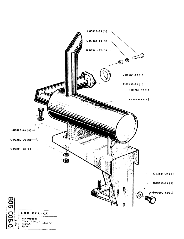 Схема запчастей Case GC120 - (015) - EXHAUST GROUP 