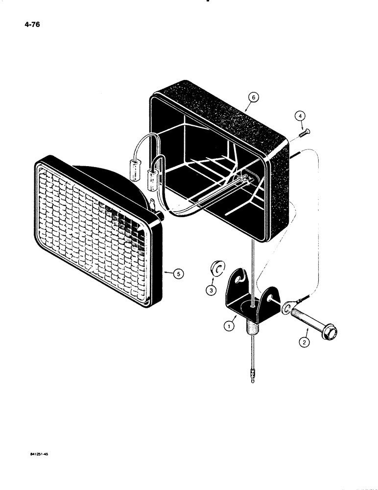 Схема запчастей Case W20C - (4-076) - LAMPS, USED ON W20C P.I.N. 9155766 AND AFTER (04) - ELECTRICAL SYSTEMS