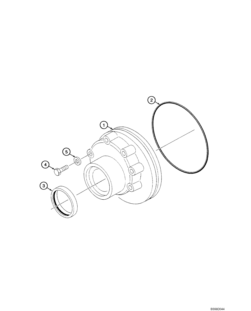 Схема запчастей Case 580SM - (06-28) - TRANSMISSION ASSY, POWERSHIFT - PUMP, OIL (06) - POWER TRAIN