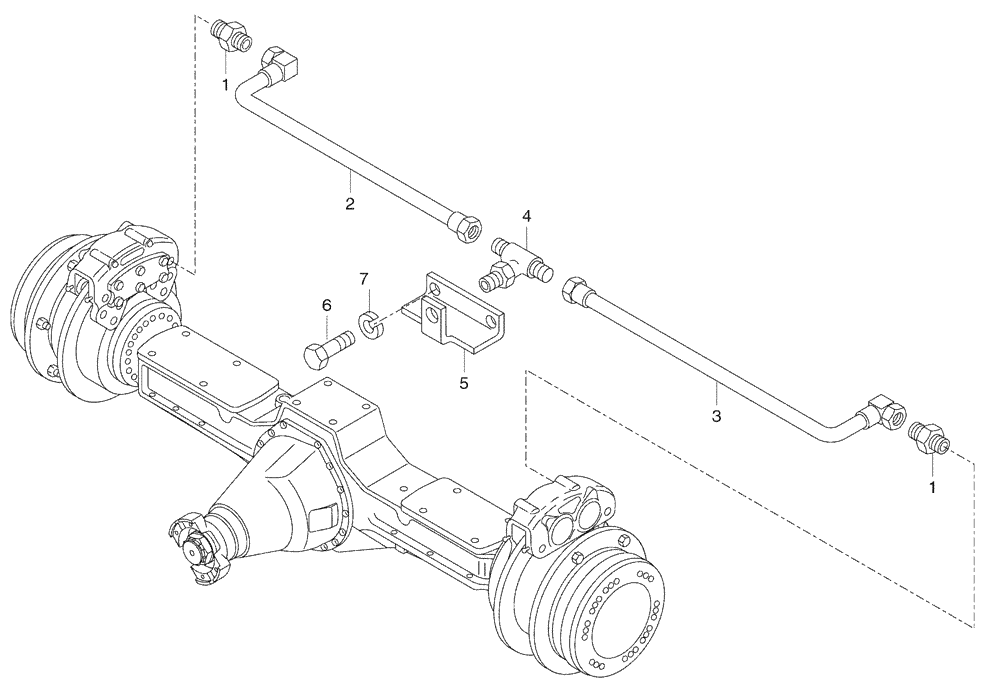 Схема запчастей Case 330 - (47A00011656[03]) - BRAKE SYSTEM - REAR AXLE (09) - Implement / Hydraulics / Frame / Brakes