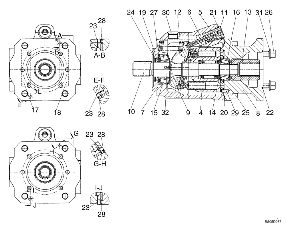 Схема запчастей Case 821E - (08-27) - PUMP ASSY (08) - HYDRAULICS