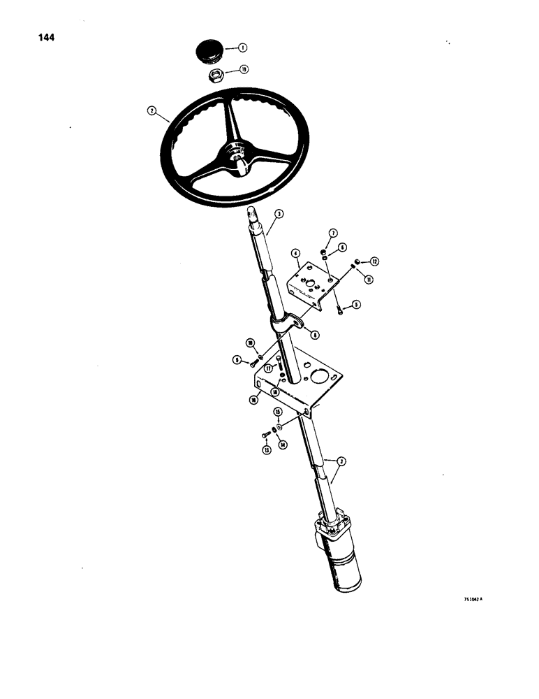 Схема запчастей Case W20B - (144) - STEERING CONTROL VALVE AND RELATED PARTS (05) - STEERING