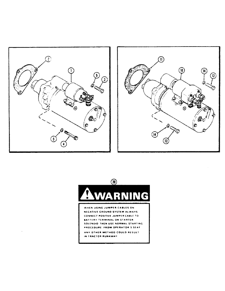 Схема запчастей Case 336B - (50) - STARTER MOUNTING, 336BD & 336BDT DIESEL ENGINES 