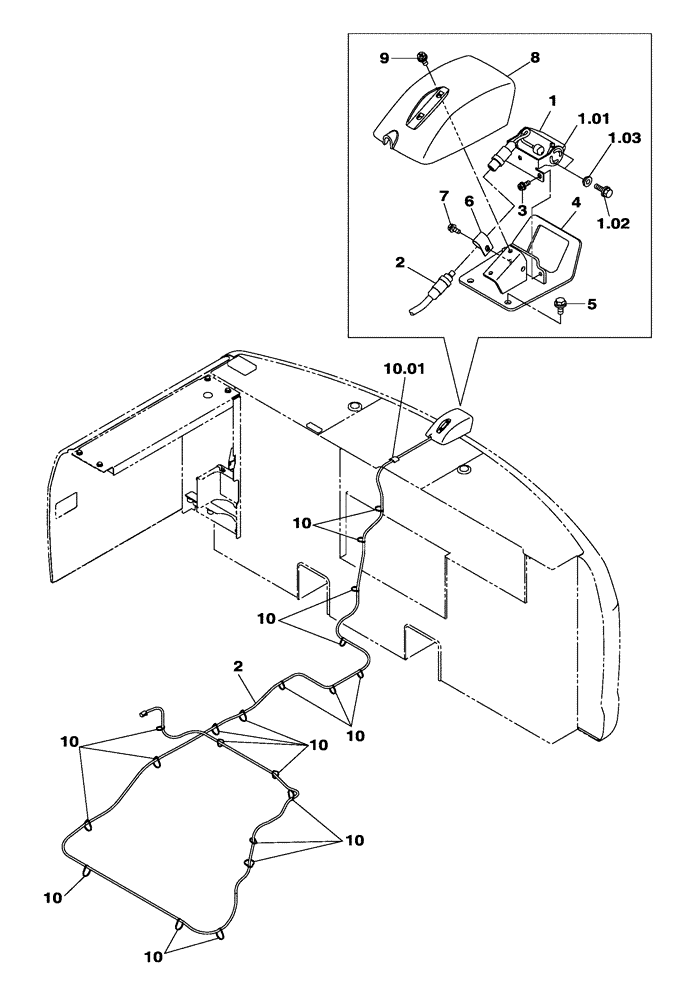 Схема запчастей Case CX210C NLC - (55.530.01) - ELECTRICAL CIRCUIT (55) - ELECTRICAL SYSTEMS