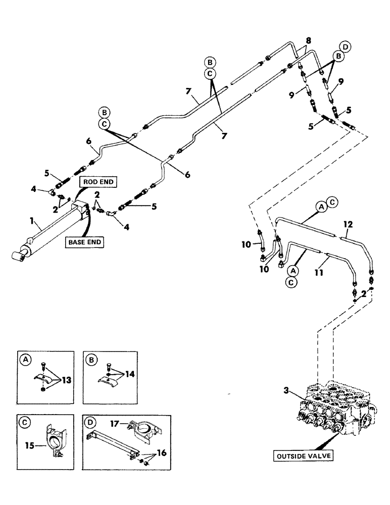 Схема запчастей Case 35EC - (105) - TOOL CYLINDER HYDRAULICS FOR "Y" BOOM (07) - HYDRAULIC SYSTEM