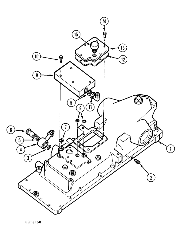 Схема запчастей Case 380B - (6-198) - REAR FRAME TOP COVER CONNECTIONS (06) - POWER TRAIN