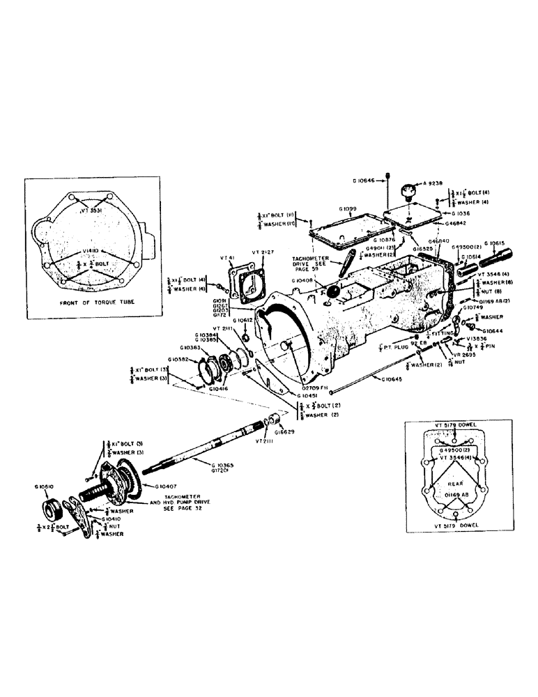 Схема запчастей Case 320 - (060) - TORQUE TUBE (06) - POWER TRAIN