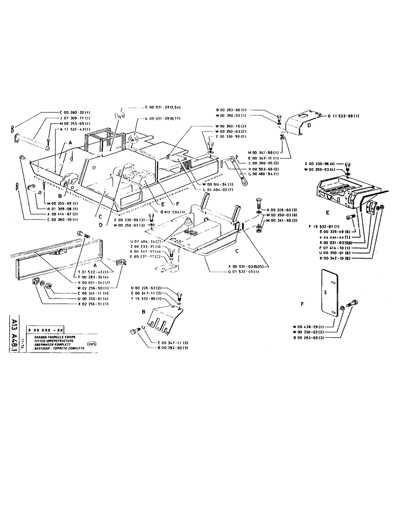 Схема запчастей Case LC80M - (008) - FITTED UPPERSTRUCTURE 