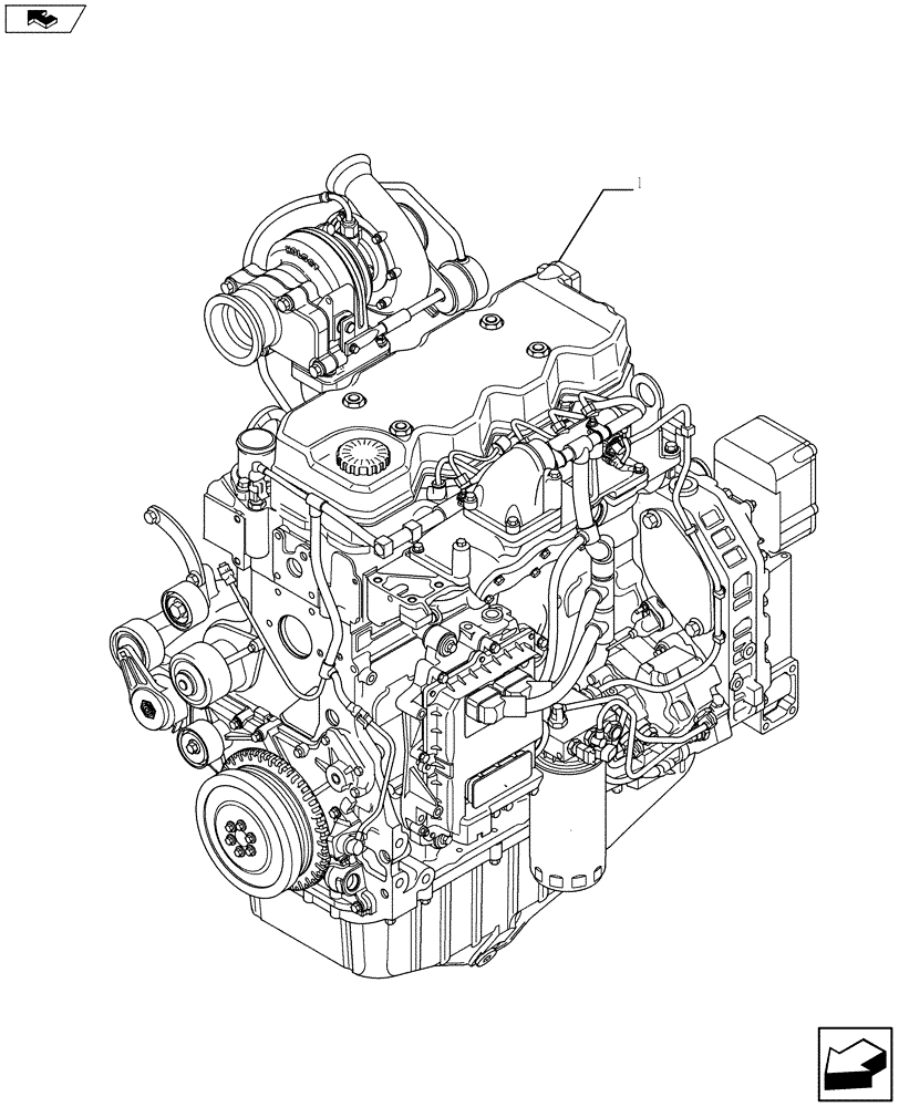 Схема запчастей Case F4HFE413J A003 - (10.001.01) - ENGINE ASSY (84371228) (10) - ENGINE