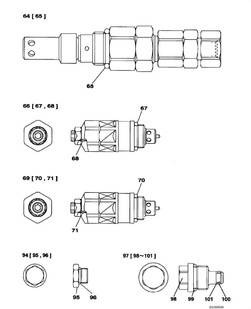 Схема запчастей Case CX210B - (08-63) - KRJ10310 VALVE ASSY - CONTROL (08) - HYDRAULICS