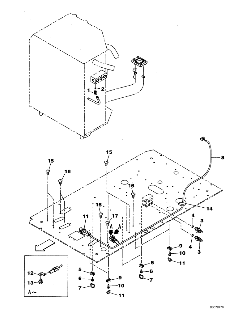 Схема запчастей Case CX210BNLC - (08-51A) - PLUG (08) - HYDRAULICS