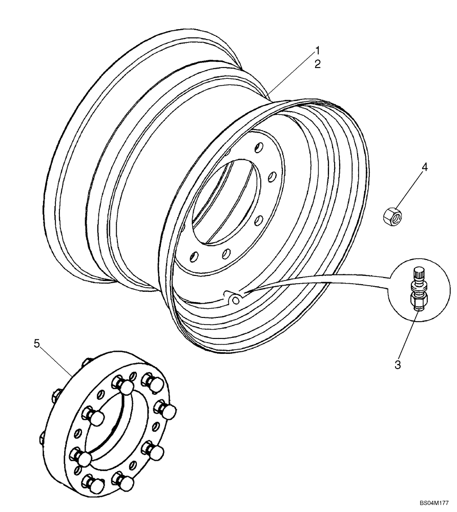 Схема запчастей Case 420 - (06-20) - WHEELS (06) - POWER TRAIN