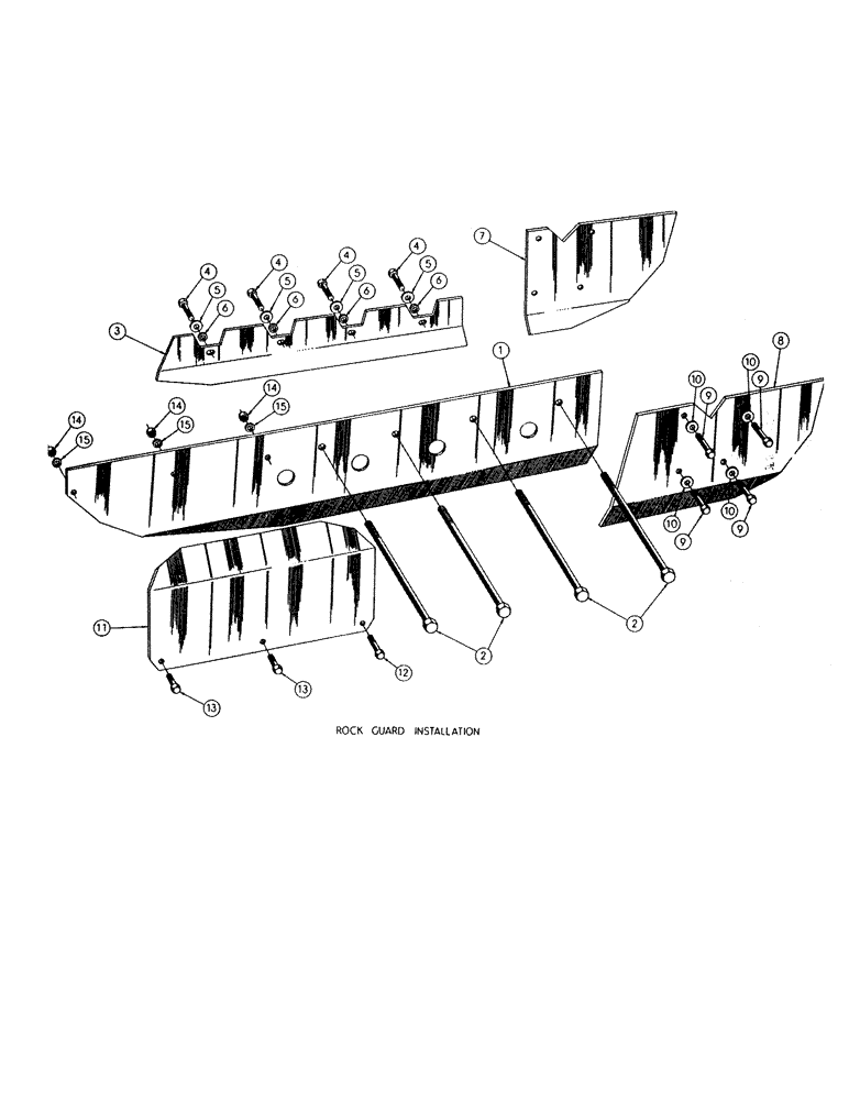 Схема запчастей Case M3B - (104) - ROCK GUARD INSTALLATION 