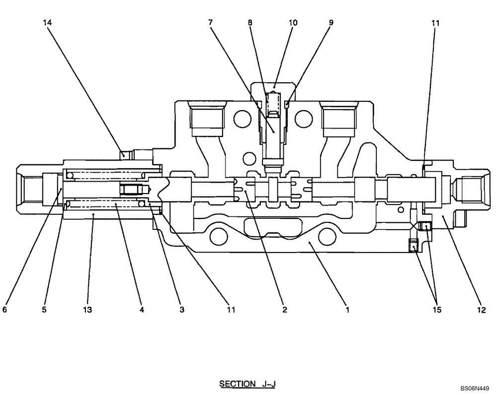 Схема запчастей Case CX17B - (08-011[00]) - VALVE SECTION, CONTROL VALVE - TRAVEL LEFT (PU30V00027F1) (35) - HYDRAULIC SYSTEMS