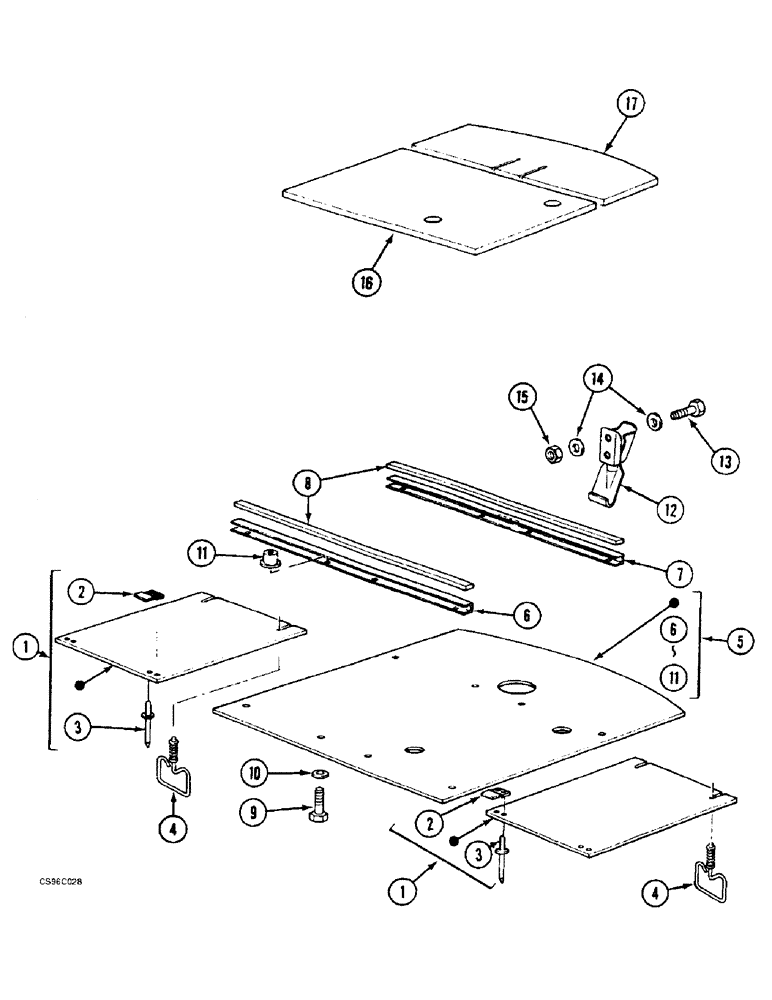 Схема запчастей Case 688BCK - (9B-14) - UPPERSTRUCTURE LOWER PANELS, 688B CK(120455-) (05.1) - UPPERSTRUCTURE CHASSIS/ATTACHMENTS