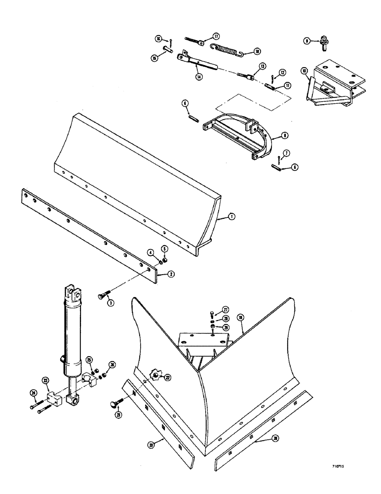 Схема запчастей Case 1530 - (098) - BLADE, STRAIGHT (09) - CHASSIS/ATTACHMENTS