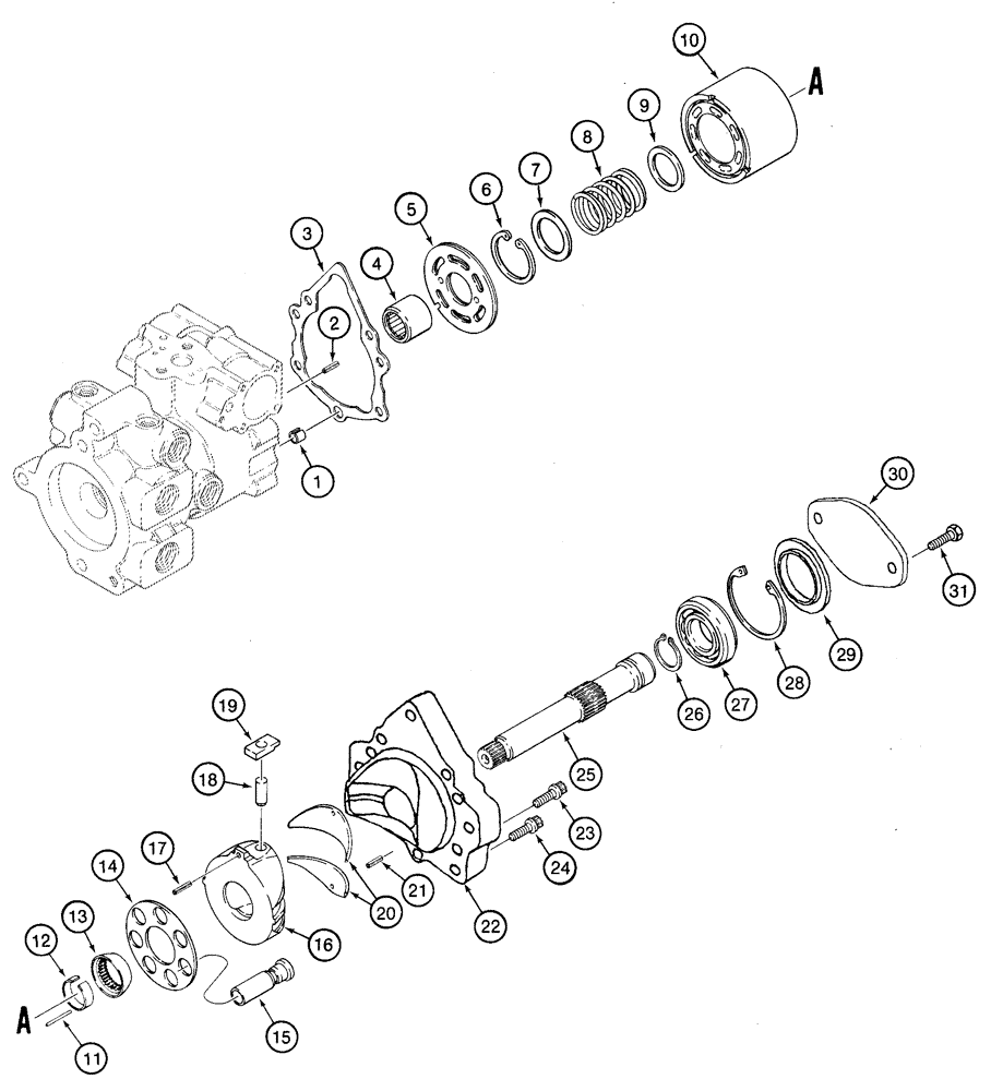 Схема запчастей Case 75XT - (06-14) - PUMP, TANDEM (06) - POWER TRAIN