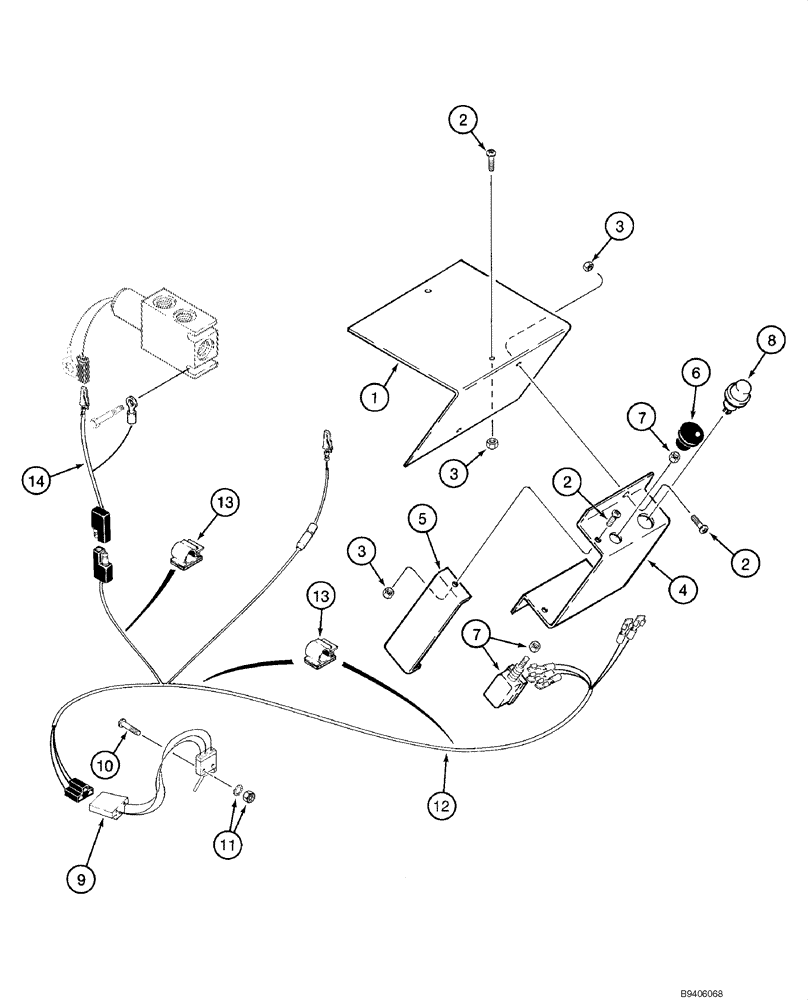 Схема запчастей Case 1845C - (04-19) - HARNESS - BRAKE (EUROPE), JAF0142298 - (04) - ELECTRICAL SYSTEMS